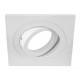 Foco basculante cuadrado empotrar Aluminio 1L, para Lámpara GU10/MR16, Blanco, Negro, Wengué ó Texturizado